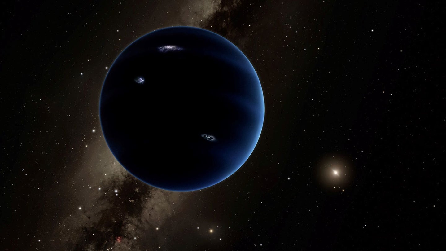 An illustration of Planet Nine, a possible other world in our solar system.