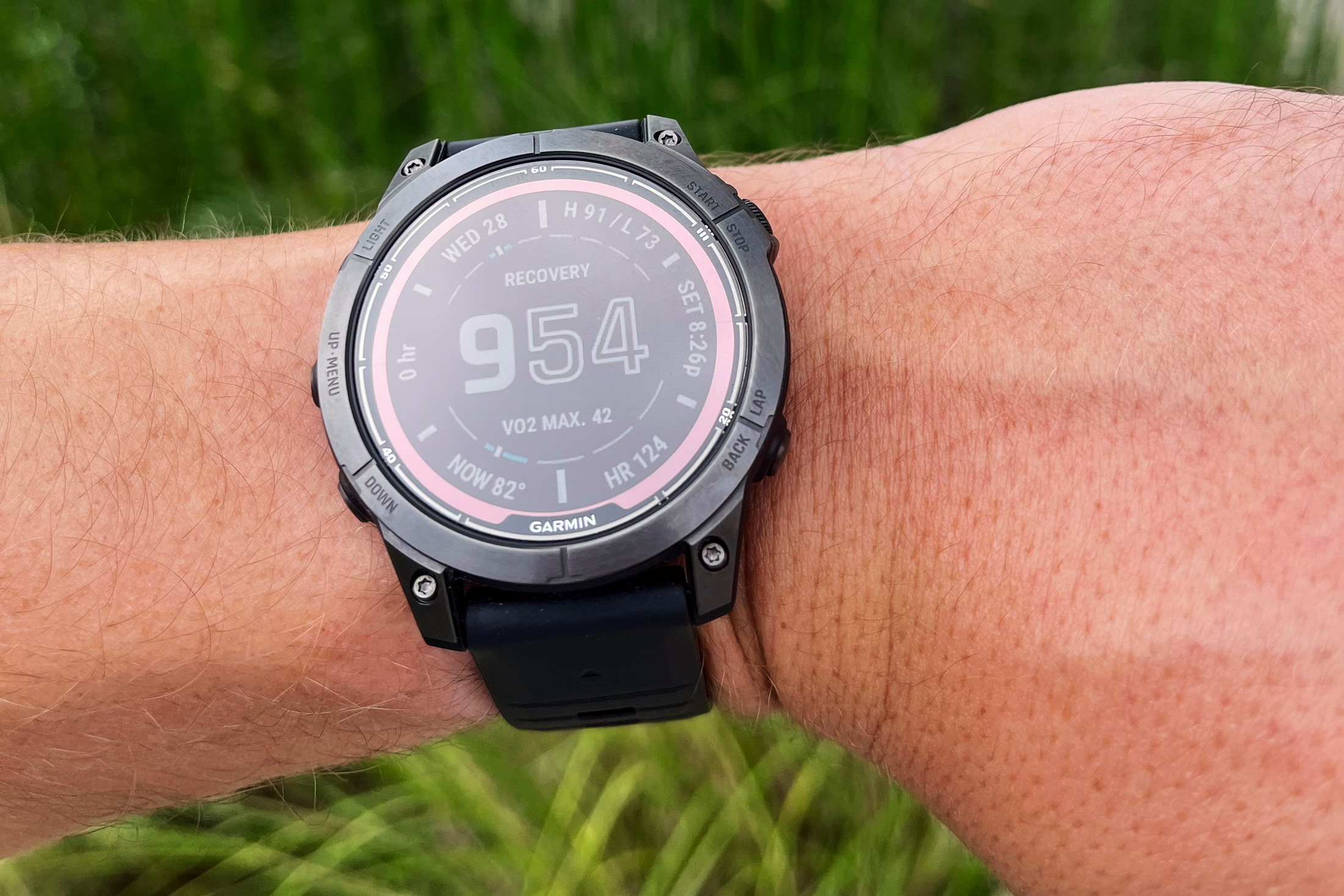 Garmin fÄnix 7 Pro hiking watch on a wrist