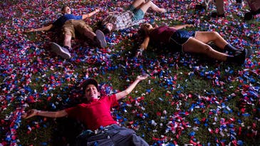 Celebrate a firework-less Fourth of July with drones, bubble guns, or confetti cannons