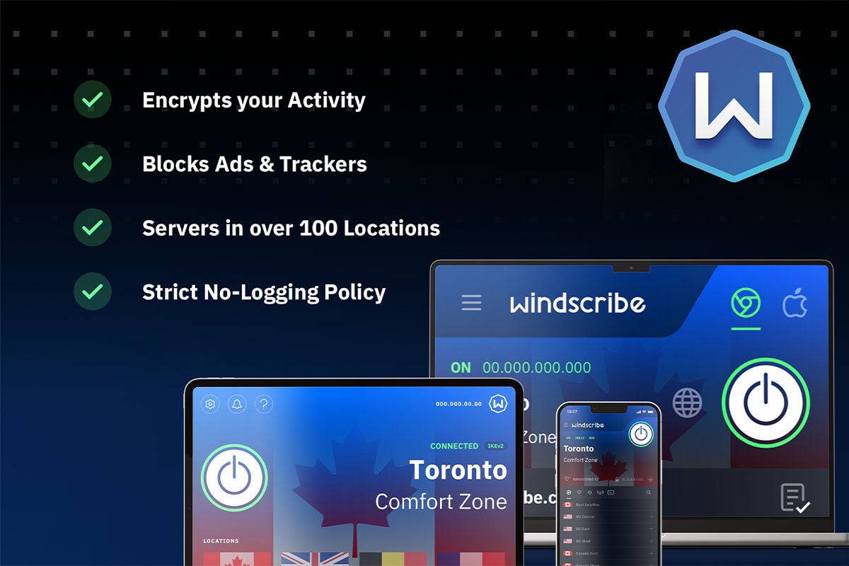 An ad for Windscribe VPN Pro Plan