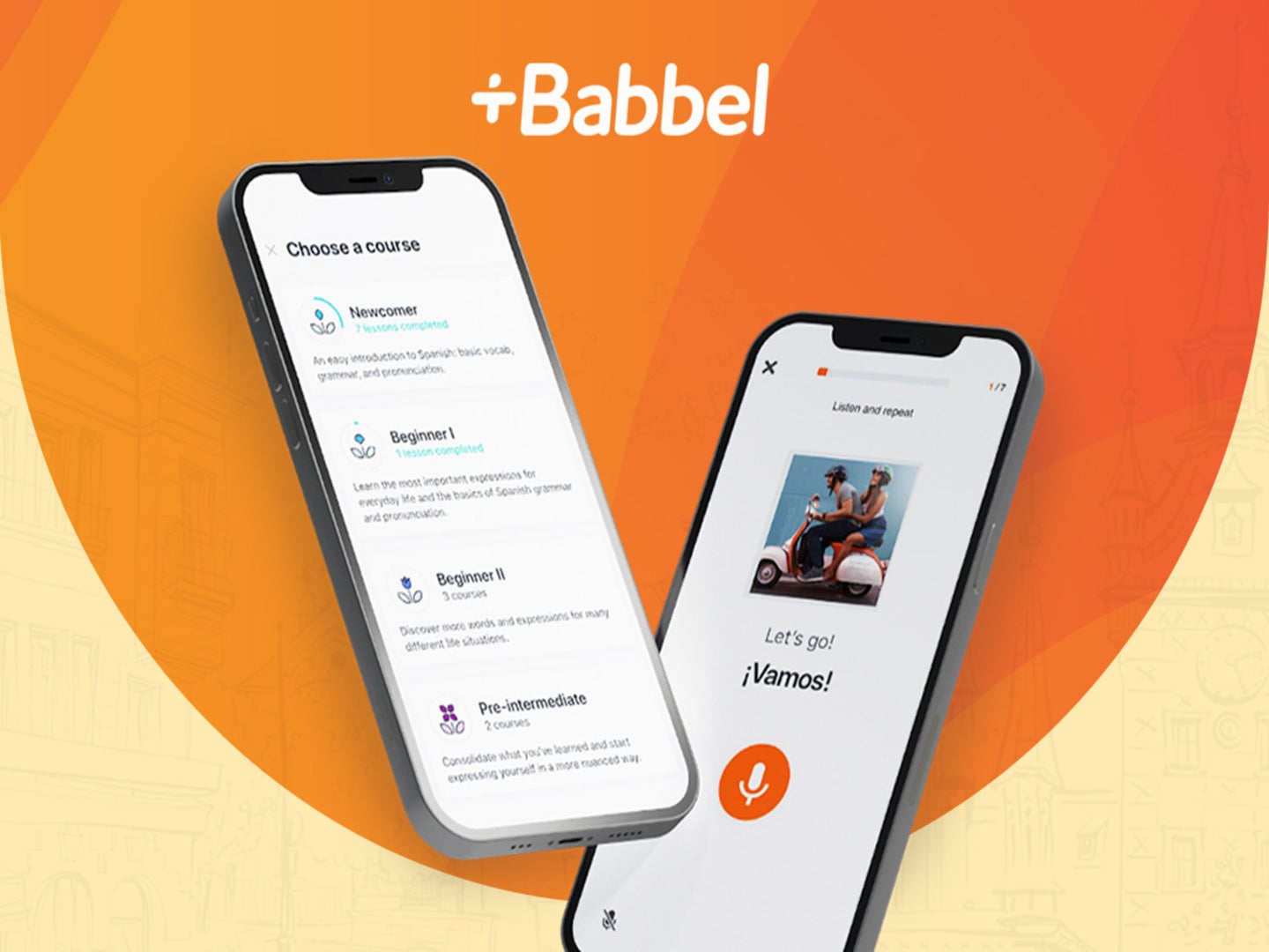 An advertisement for Babbel