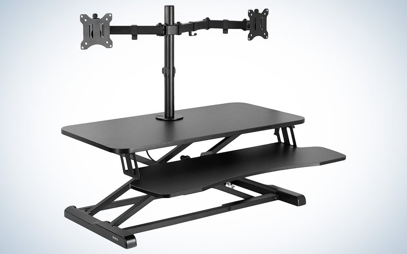 Vivo sit stand monitor mount desk riser