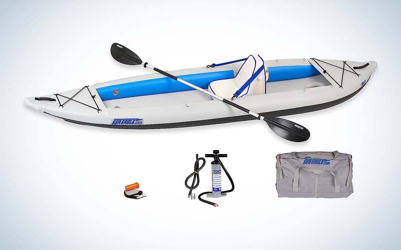Sea Eagle makes the best inflatable kayak for fishing.