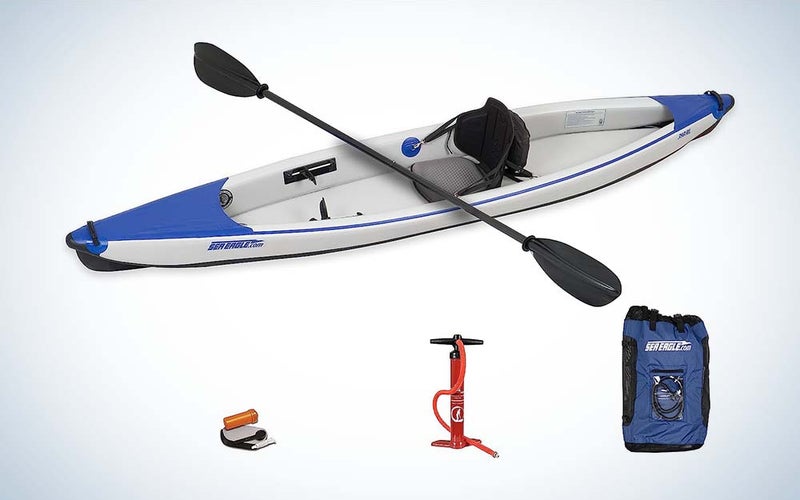 The Sea Eagle Razorlite is the best inflatable kayak for touring.
