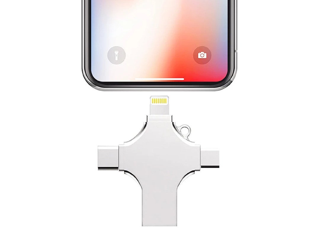 A portable smart flash drive on a white background