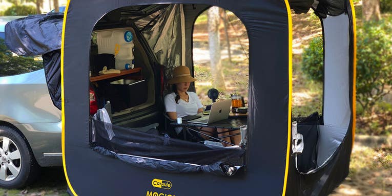 Transform your car into a cozy retreat with the CARSULE Pop-Up Cabin, now $299.97 through July 23