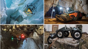 Deep underground, robotic teamwork saves the day