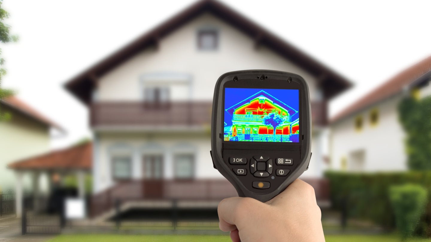 Thermal vision of a home.