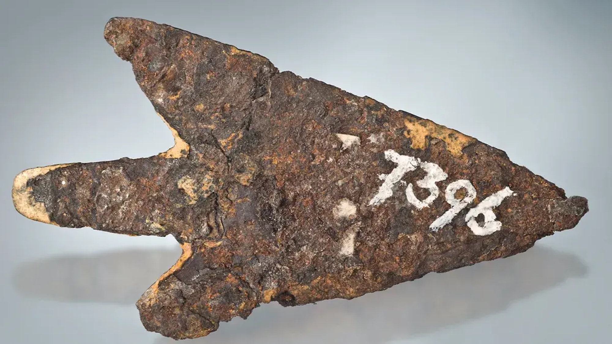 This archaic arrowhead might be made from iron that fell from space
