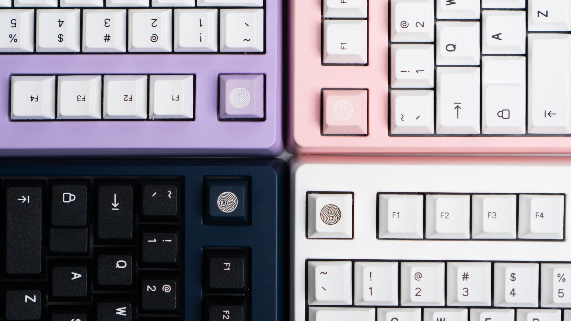 The four colors of the Monokei Standard keyboard