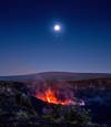 Full moon over Hawaii Volcanoes National Park