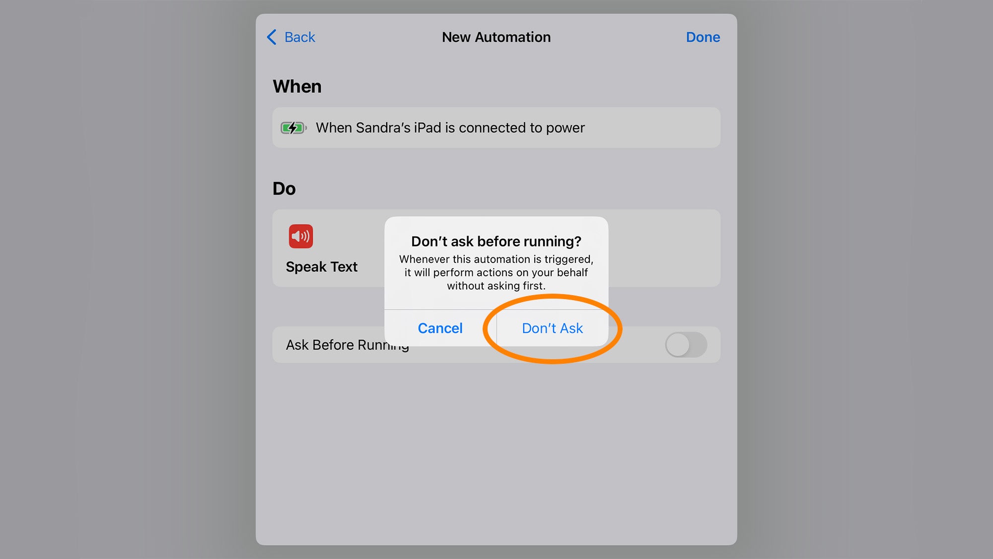 New automation settings for iPhone