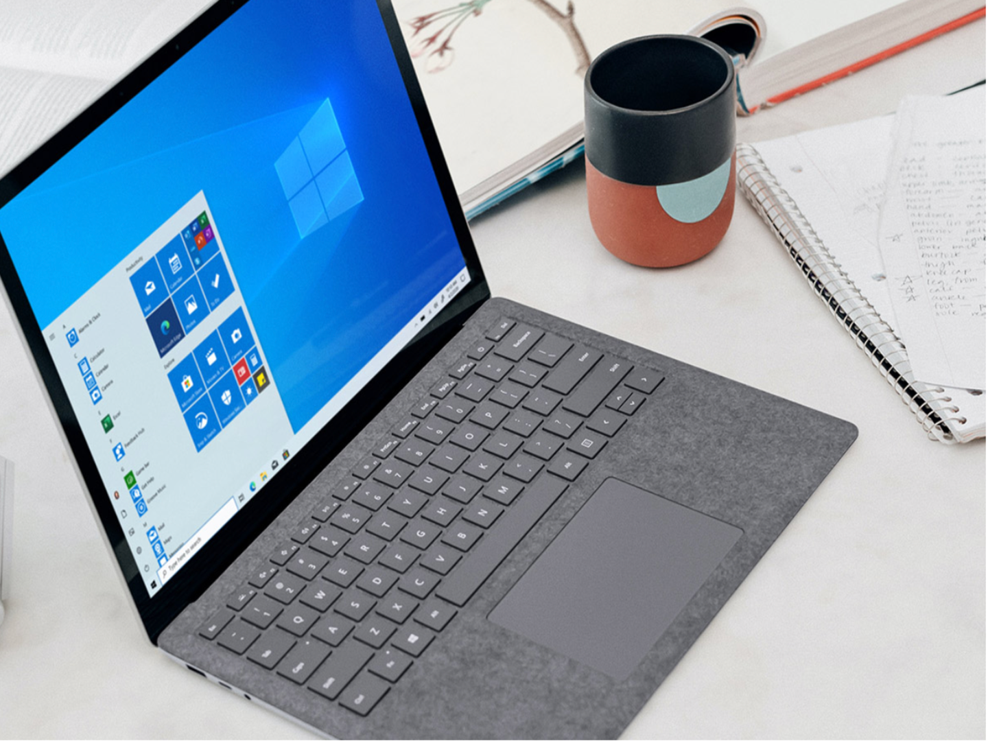 A Microsoft surface laptop running Windows 11 Pro