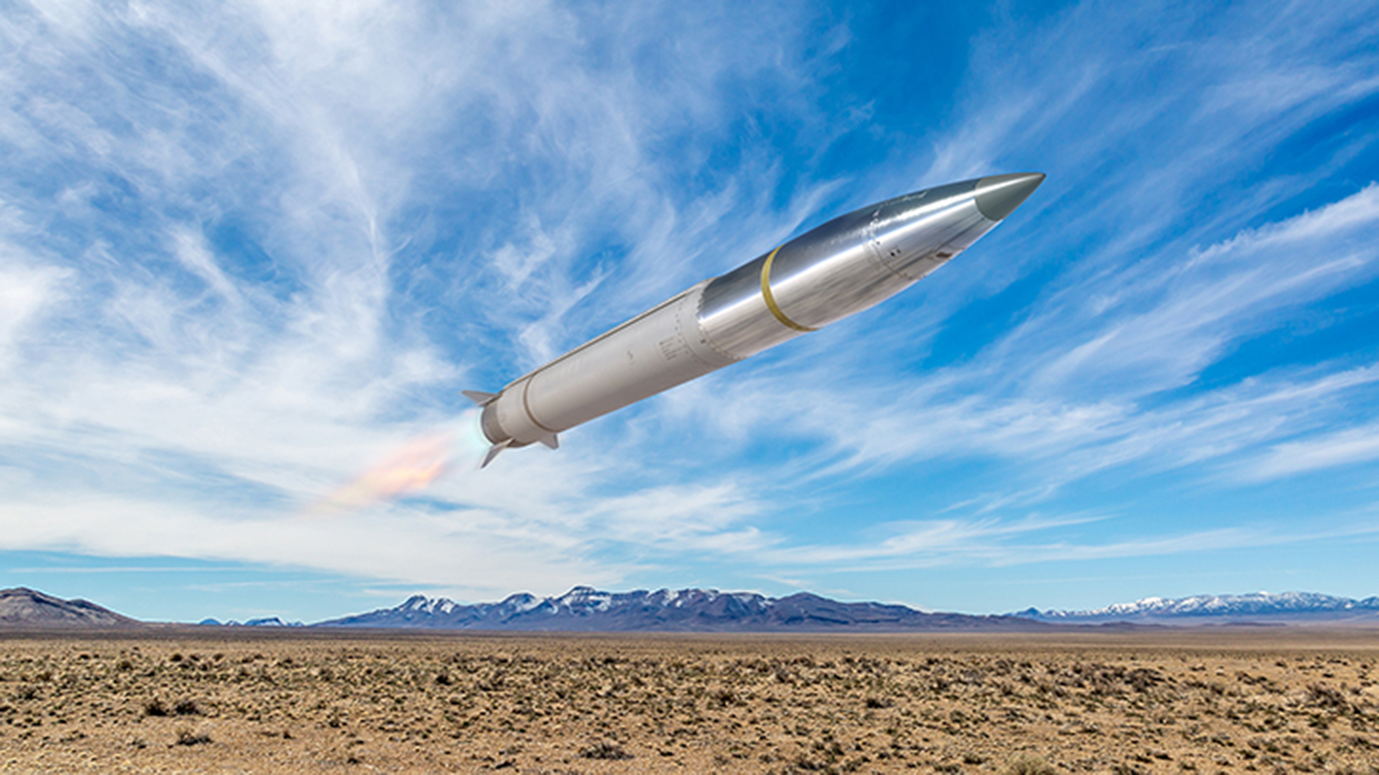 A rendering of the Extended-Range GMLRS test.
