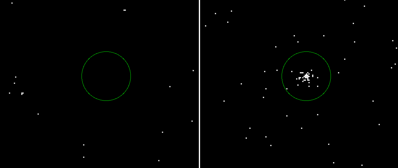 Now you donât see it, now you do! X-ray images of the same location on the sky before (left) and after (right) Swift J0230 erupted. These images were taken with the X-ray Telescope on-board the Swift satellite. CREDIT: Phil Evans (University of Leicester) / NASA Swift