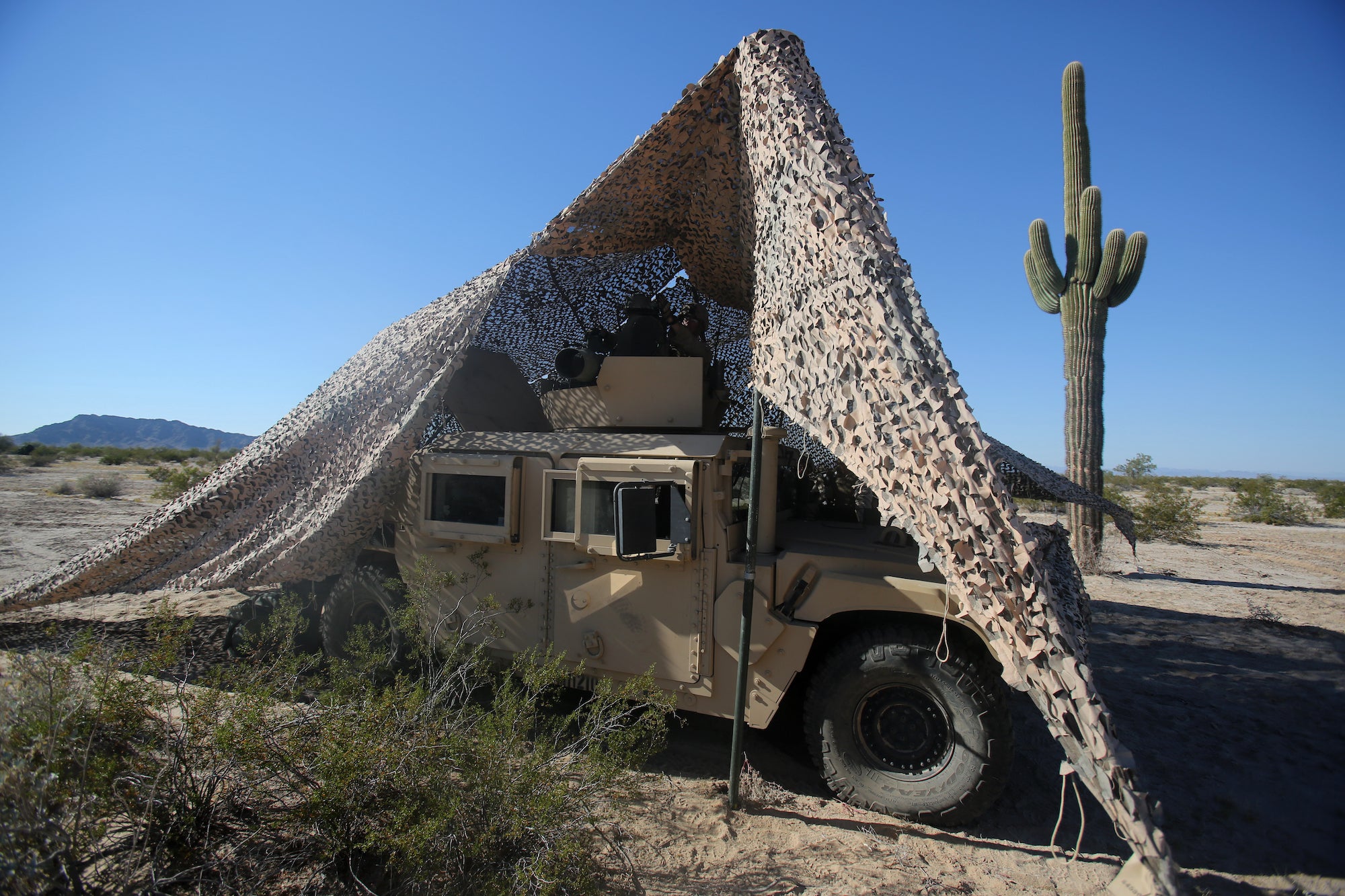 Camouflage in use during a training exercise in Arizona in 2013.