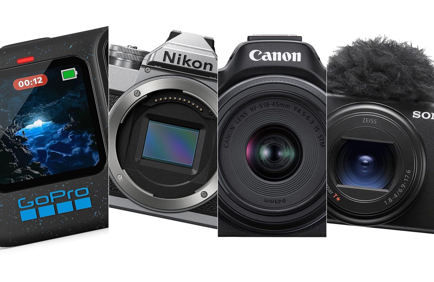 The best cameras under $1,000 composited