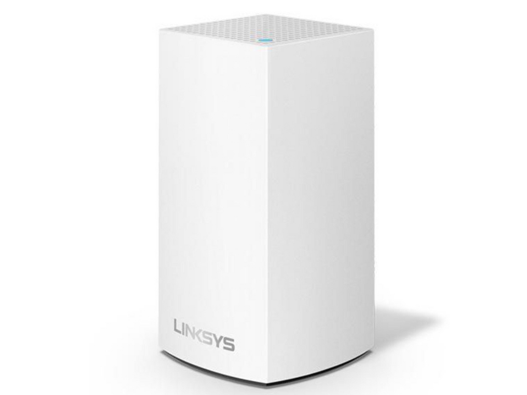 A Linksys router on a white background