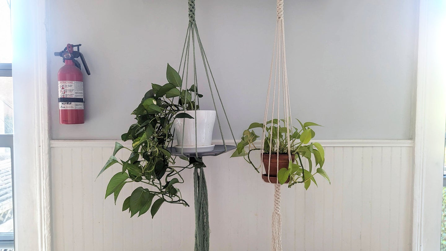 DIY rope plant hangers