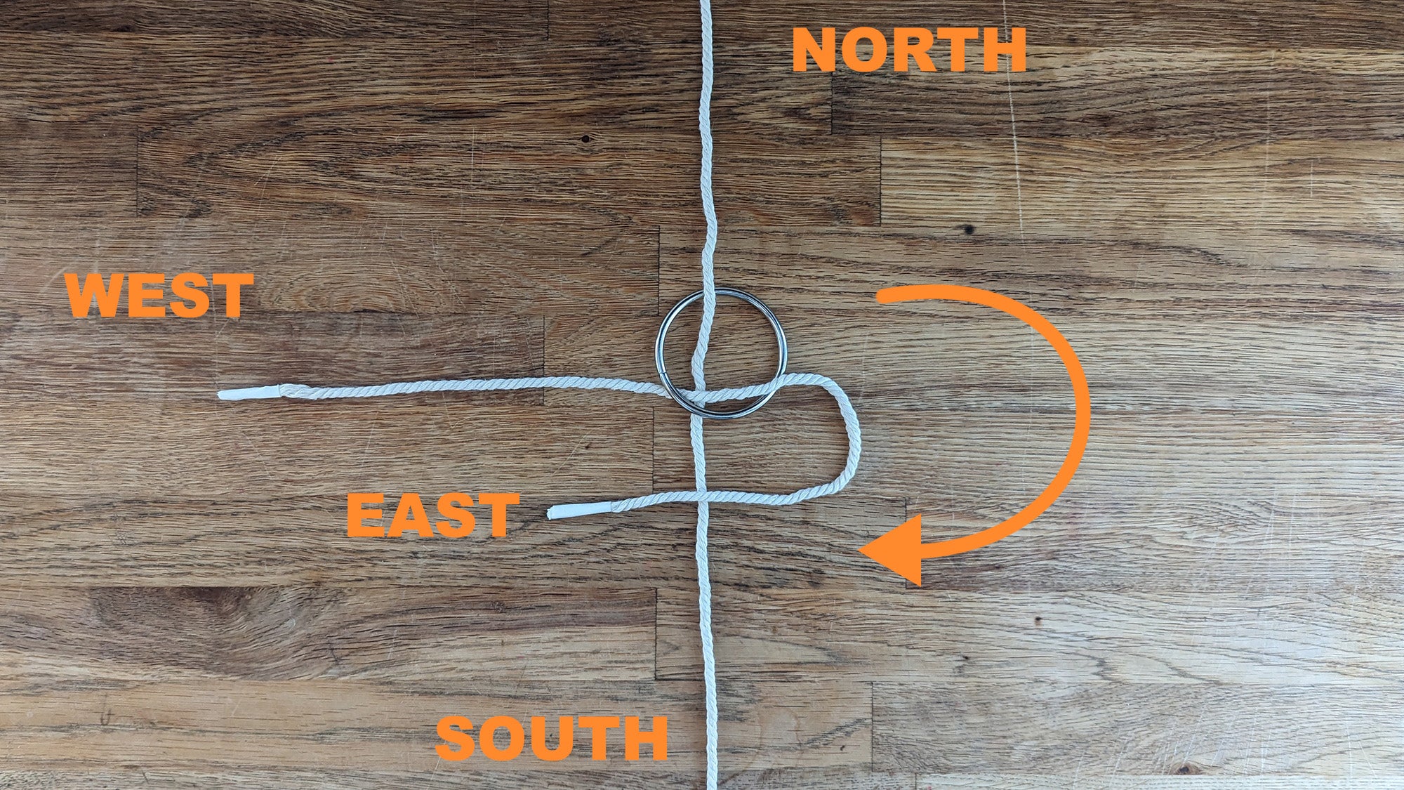 How to tie a box knot step 2