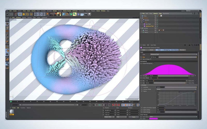 Cinema4D makes the best 3D modeling software for motion graphics and visual effects.
