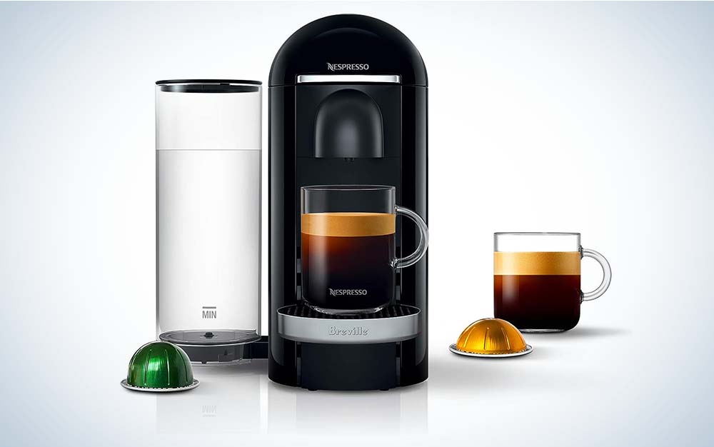 The Nespresso VertuoPlus Deluxe Coffee and Espresso Machine by Breville is the best Nespresso machine overall.