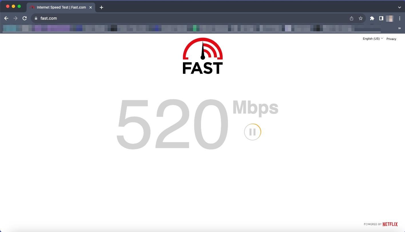 The site Fast.com, which tests your internet speed.