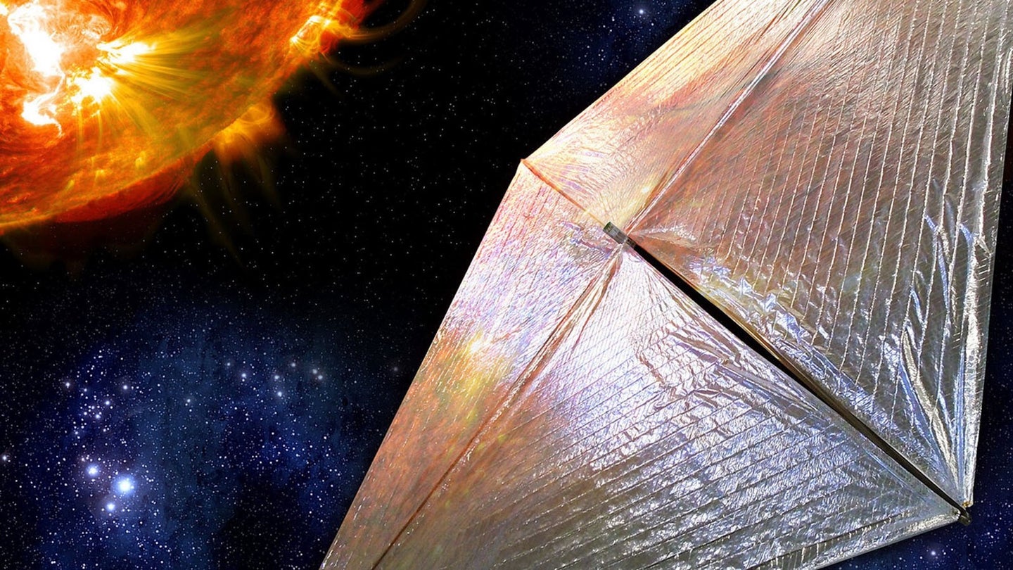Solar sail concept art from NASA