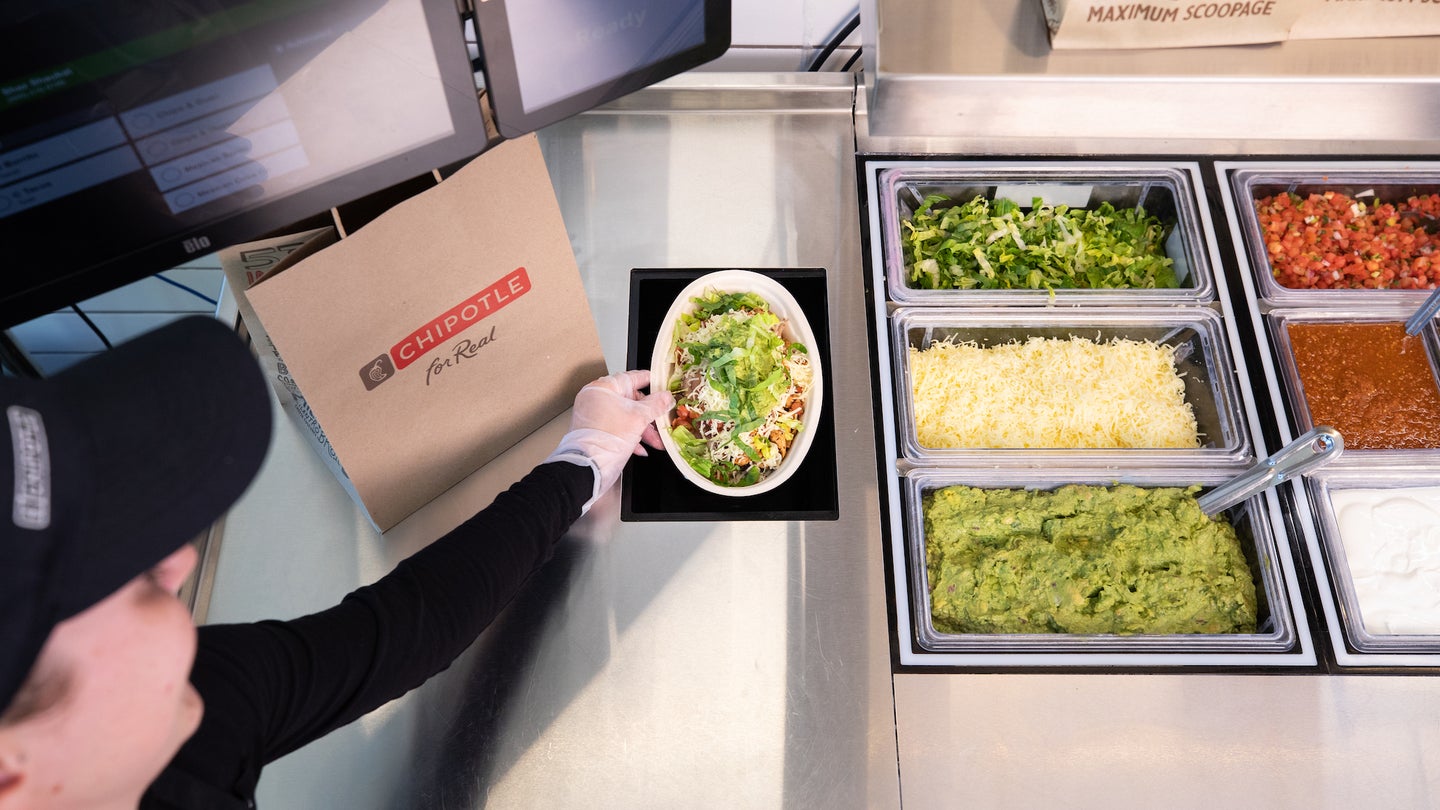Chipotle automated makeline station