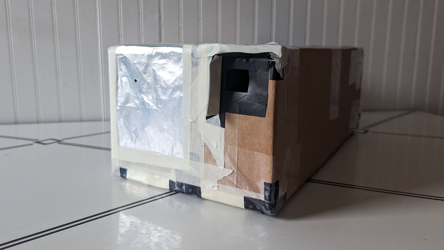 A cardboard pinhole camera to watch an eclipse