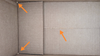 Arrows pointing to the openings of a box where the light filters in. 