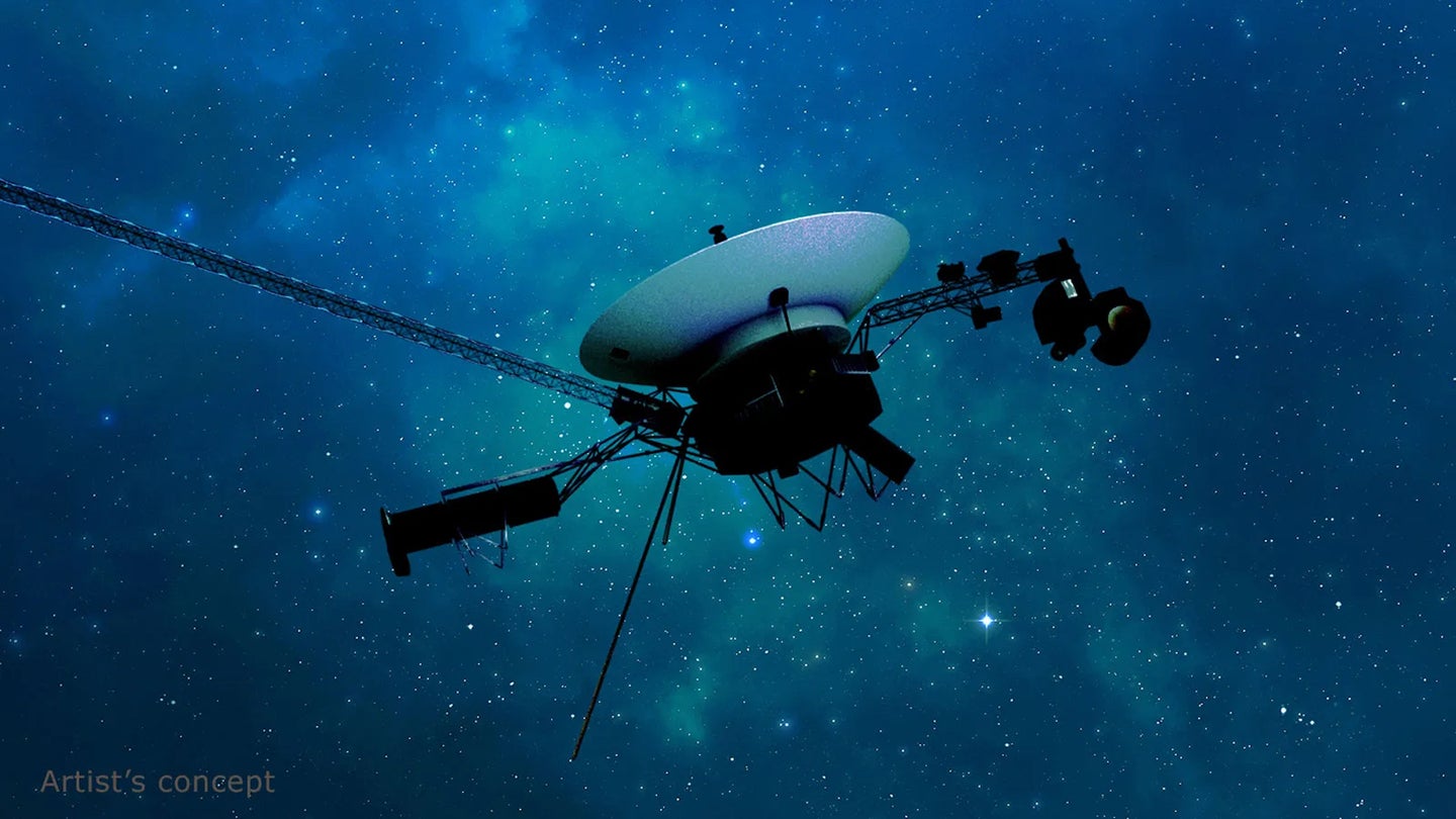 Artist rendition of Voyager 1 in space