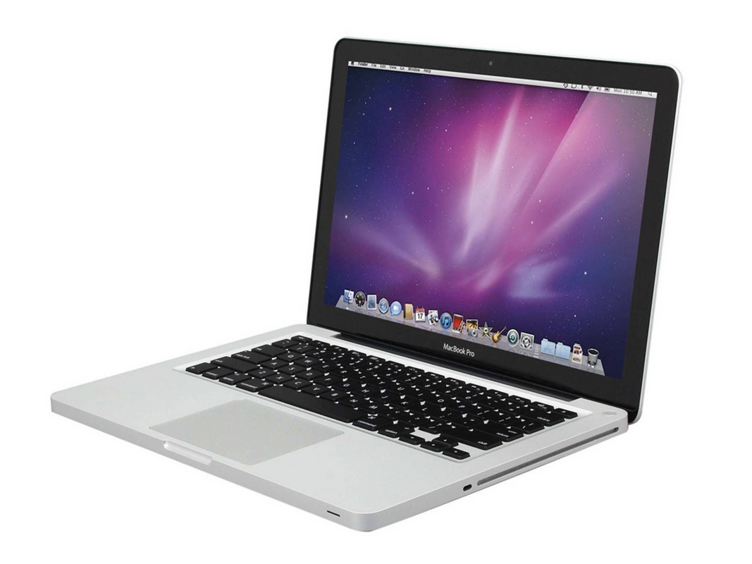 Refurbished silver 13.3" MacBook Pro on a white background