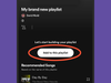 Spotify menu showing how to add songs to a playlist