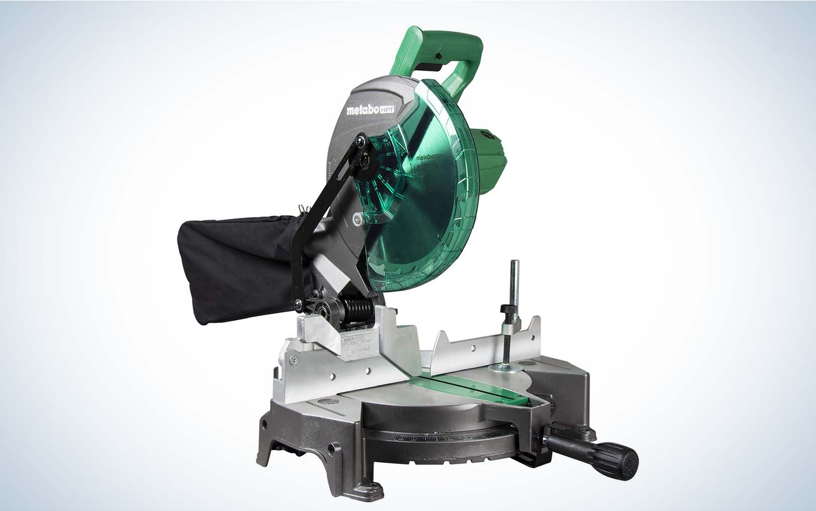 Metabo HPT C10FCGS 10-Inch Compound Miter Saw not running on a plain background