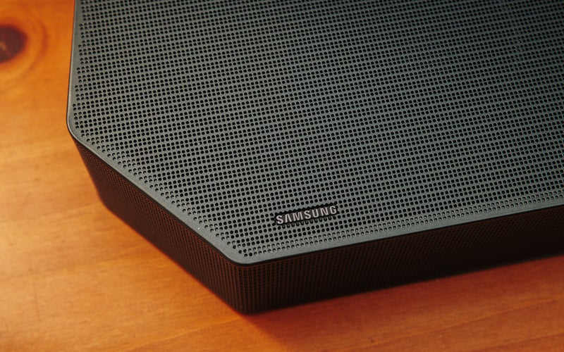 A close-up look at the grate on the Samsung Q900C soundbar