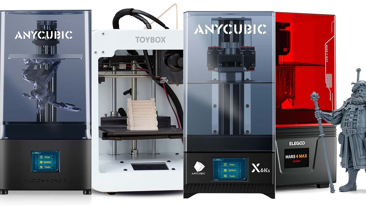 four of the The best 3D printers for miniatures composited into a collage
