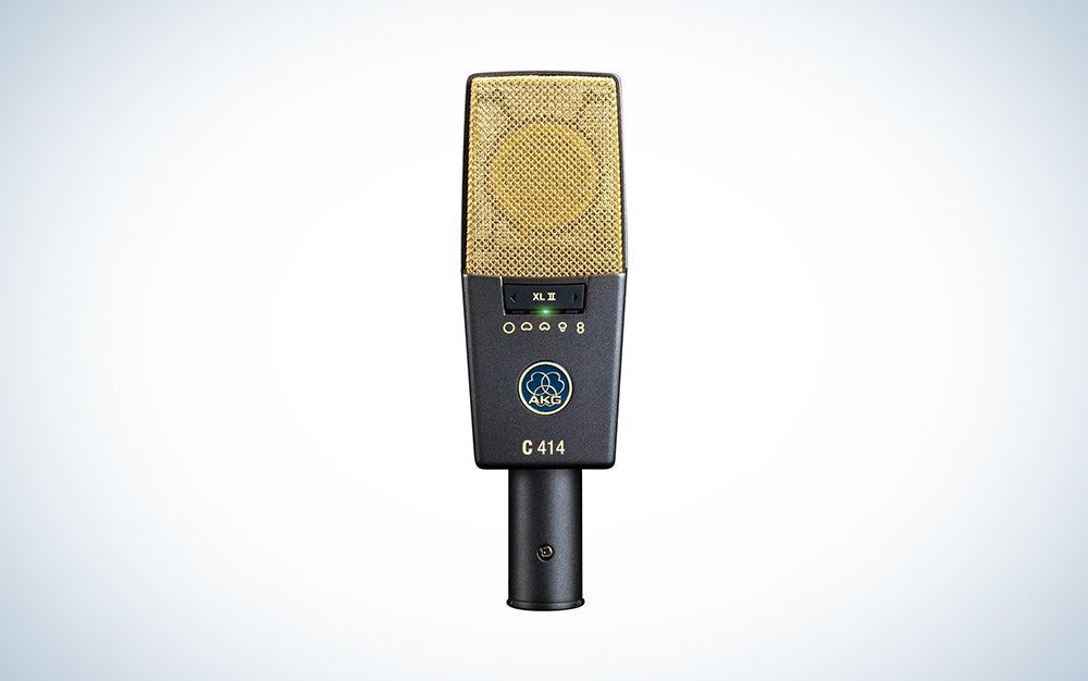 AKG Pro Audio C414 XLII Condenser Microphone over a white gradient