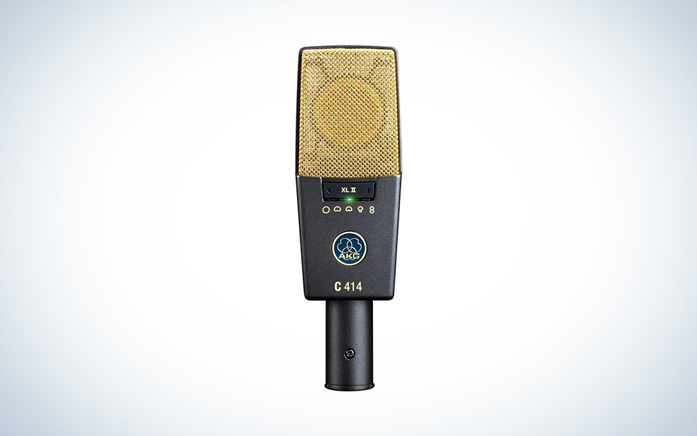 AKG Pro Audio C414 XLII Condenser Microphone over a white gradient