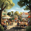 California Forever town square concept art
