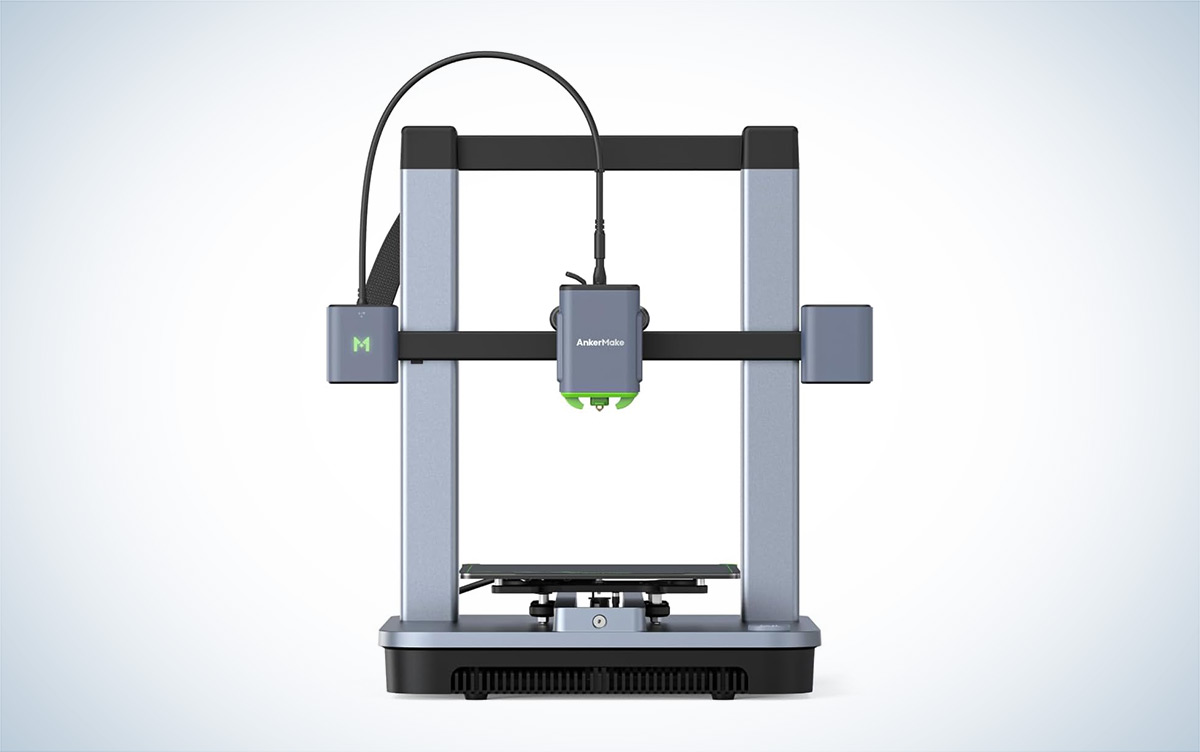 The AnkerMake M5C 3D Printer is placed against a white background with a grey gradient.