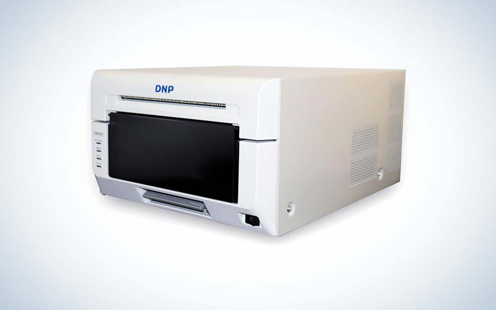 white DNP DS620A sublimation printer on a white background