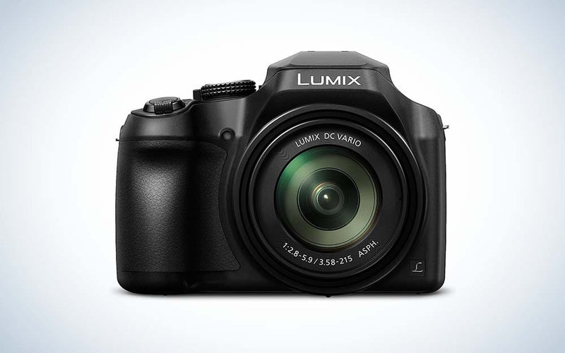 Panasonic LUMIX DC-FZ80 camera over gradient background