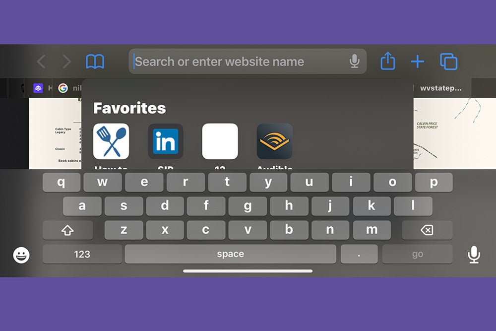 The bigger iPhone keyboard, or what happens when you put your phone in landscape mode.