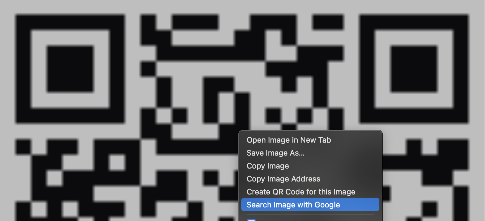 QR code open in Google Chrome