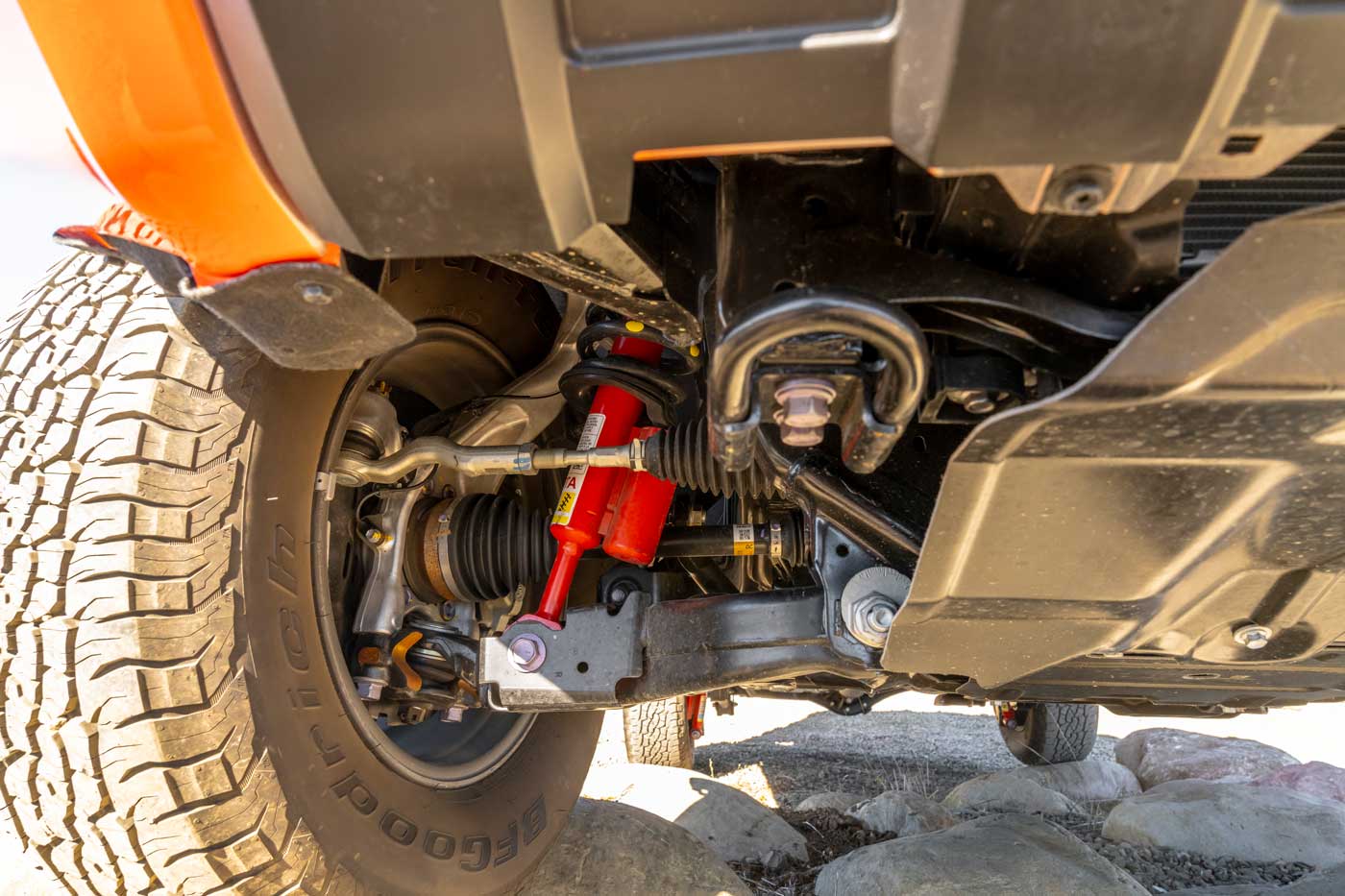 2024 Toyota Tacoma pickup truck first drive: a look at the suspension from underneath