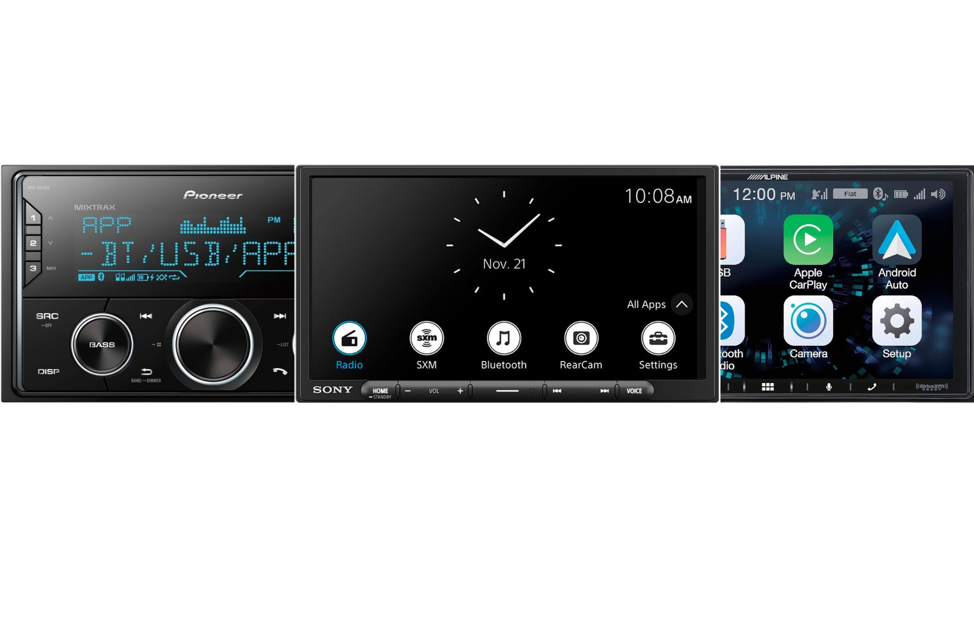 Double Din Car Stereo with Apple Carplay and Android Auto, Car Audio  Receiver with Voice Control, 7 Inch Touchscreen Car Radio, Bluetooth, FM,  AV