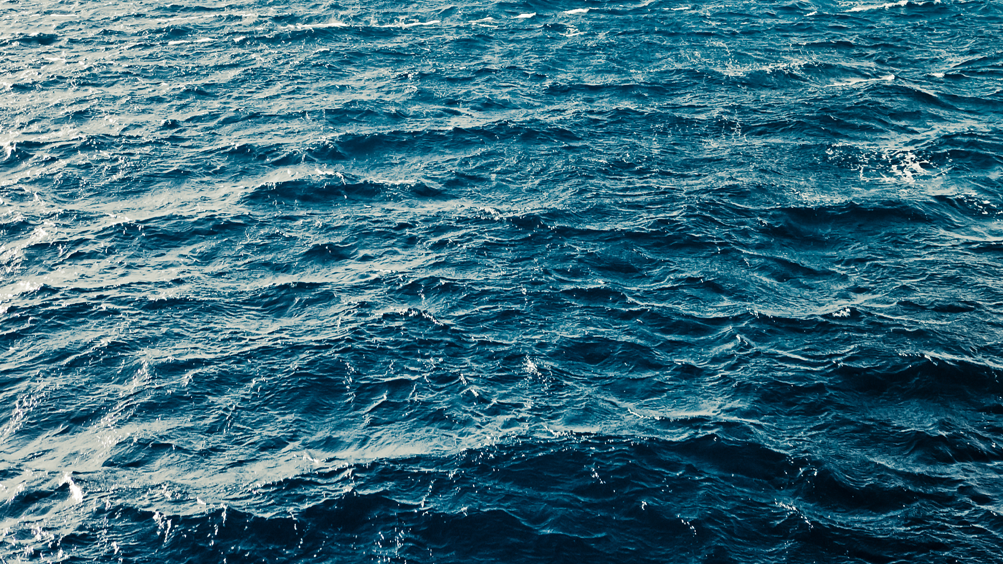 Waves on the ocean.