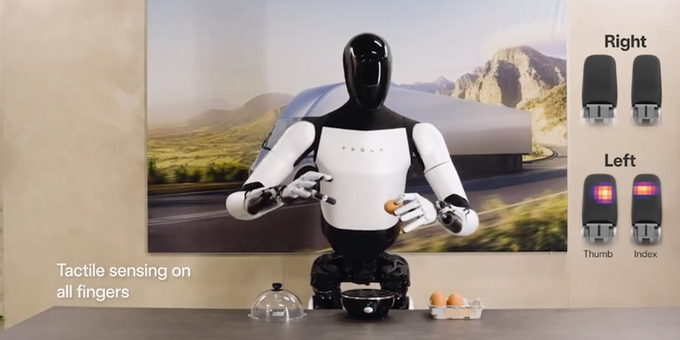 Tesla’s Optimus robot can now squat and fondle eggs