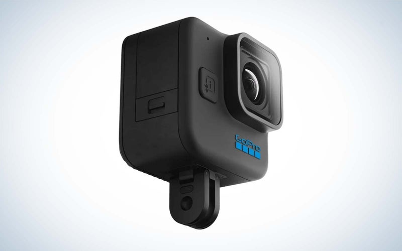 GoPro HERO11 Black Mini camera on a plain background